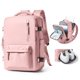 thumbnail image 1 of Mochila de viaje VGCUB, grande, impermeable, para portátil de 17 pulgadas, 40 litros, rosa, 1 of 9