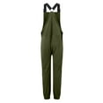 thumbnail image 4 of Women Pants Fleece Overalls Onepiece Jumpsuits Adjustable Suspender Straps Warm Winter Fuzzy Ski Pants L(Army Green), 4 of 5