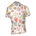 thumbnail image 2 of joogoo Corals Seashells Pattern Men's Cycling Jerseys Mountain Bike Short Sleeve Tops XL, 2 of 7