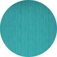 thumbnail image 1 of Ahgly Company Machine Washable Indoor Round Abstract Turquoise Blue Contemporary Area Rugs, 3' Round, 1 of 4