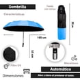 thumbnail image 2 of Paraguas Sombrilla De Bolsillo Automático Azul 16 Varillas, 2 of 4