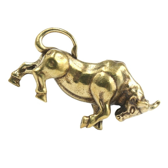 COMPUKAS Ox Jewelry Charm Bull Pendant Brass Hanging Ornament Assorted Color for Daily Wear