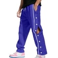 thumbnail image 2 of Sweatpants for Men 2025 Open Bottom Side Button Drawstring Joggers with Pockets Mens Casual Pants Trousers, 2 of 8