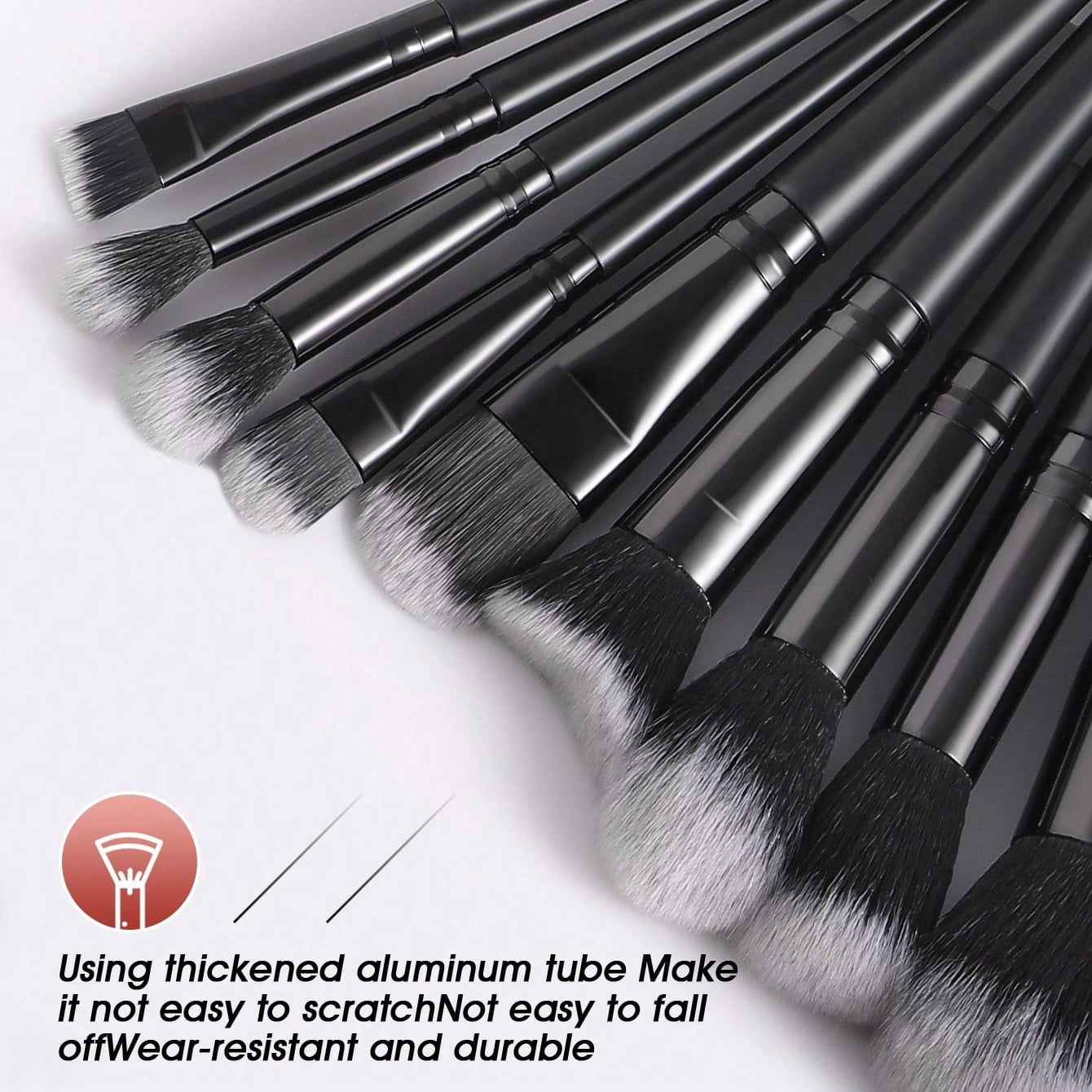 HGHDBT 51Pcs Black Makeup Brush Set Professional Makeup Kit Powder Concealers Eye shadows Blush Foundation Makeup Brushes