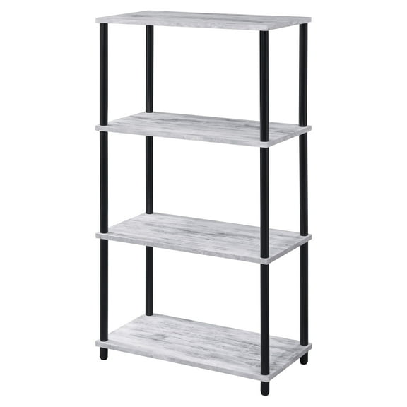 ACME Nypho Bookshelf in Antique White and Black