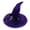 Purple, variant on PureCasa Children's Witch Hat Halloween Wear Accessory with Wide Brim for Festive Occasions And Dress Up Party, Carnival, Stage Show