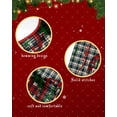 thumbnail image 6 of Christmas Truck Christmas Tree Skirt 48 Inches Large Christmas Skirt Tree, Green Plaid Xmas Tree Snowflake Tree Skirt Christmas Decorations for Fireplace Party Holidays Indoor Outdoor, 6 of 7