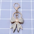 thumbnail image 3 of Sparkly Bow Bag Charm Keychain - Rhinestone Bow Key Chain for Women - Cute Purse Handbag Charms Accessories, 3 of 5