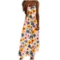 thumbnail image 2 of Aqestyerly Robe Maxi Sans Manches pour Femme Robes d'Été pour Imprimé Robe à Col Rond Décontractée Longues Robes Évacuant l'Humidité pour Vacances Tenue de Détente Décontractée, 2 of 5