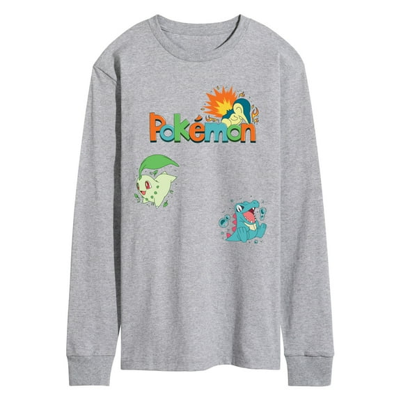 Pokémon - Chikorita, Cyndaquil, Totodile - Men's Long Sleeve Graphic T-Shirt