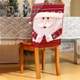 thumbnail image 5 of Christmas Chair Covers – Santa Hat Chair Back Covers for Dining Room, Washable Fabric Chair Slipcovers for Holiday Party, Restaurant, Office, Classroom Decorations, 5 of 5