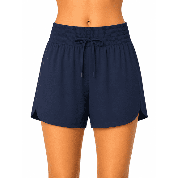 Lands' End Women's Swim Short, Large, Navy