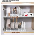 thumbnail image 4 of Expandable Pots Pans Holder, Space Saving Stable Tabletop Pot Pan Organizers Rack Anti Slip Iron  for Kitchen, 4 of 8
