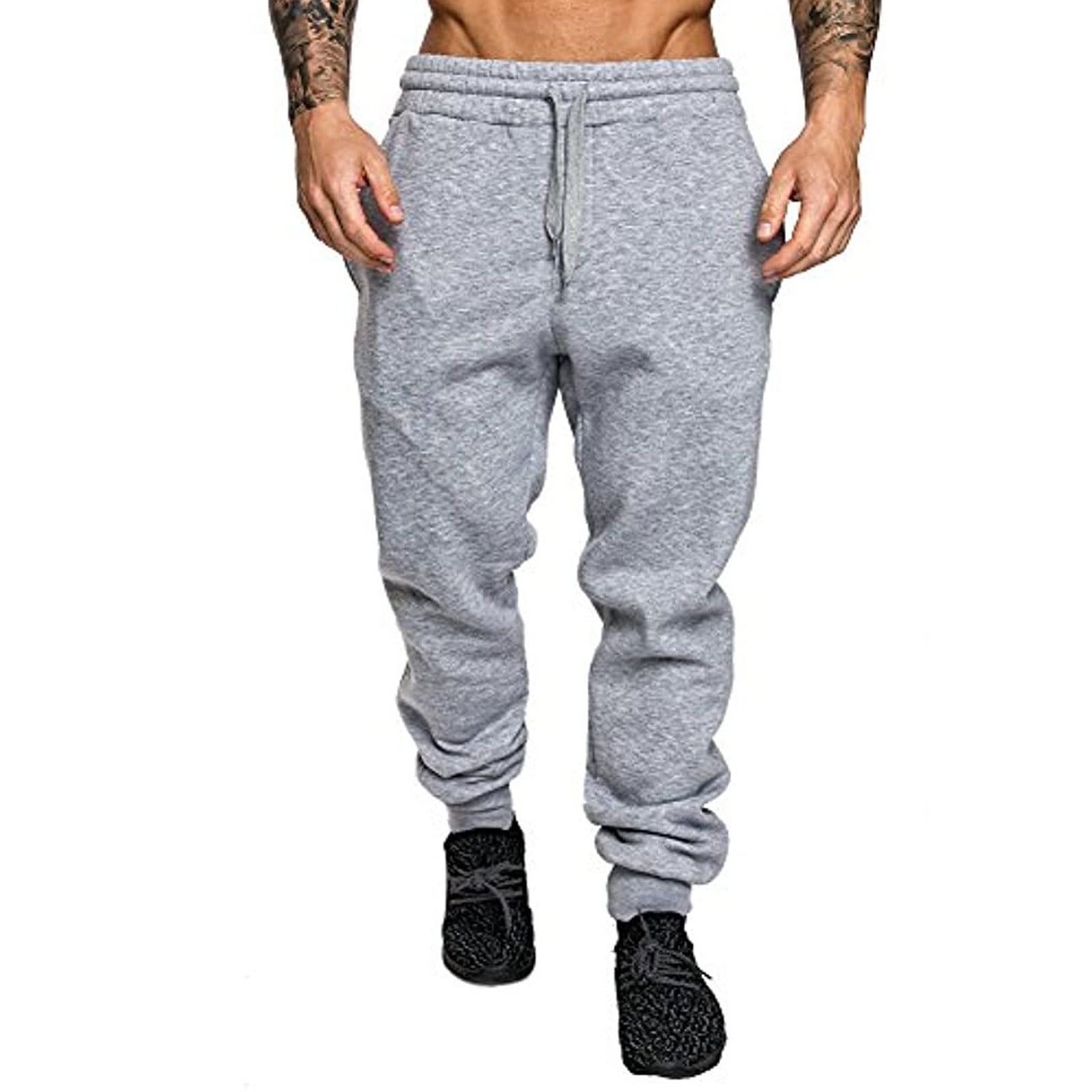 New Mens' Casual Long Pants  Fitness Lightweight Sweatpants Long Trousers 