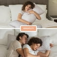 thumbnail image 3 of PharMeDoc Bear Hug Shredded Memory Foam Maternity Pillow for Side Sleeper, Cooling Cover, 3 of 7