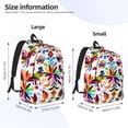 thumbnail image 4 of Rocae Mexican Bright Style for Durable Canvas Backpack Leisure Large Bag Travel Rucksack Multi-function Backpack Medium, 4 of 8