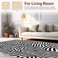 thumbnail image 2 of ODIKA 8' Machine Washable Non-Slip Area Rug, Wild Stripe Faux Skin Print Accent High Traffic Rug, Black, 324938, 2 of 7