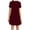 Wine, variant on New Year Savings! Zpanxa Dresses for Women Fashion Women Casual Short Sleeve O-Neck Solid Ladies Loose Mini Dress Womens Dresses Wine Dress M
