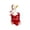 C, variant on Resin Christmas Duck Decoration with Santa Hat and Red Stocking Design, White and Red, for Home Tabletop Mantel Display, Festive Figurine