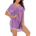 thumbnail image 2 of LELINTA Plus Size Sexy Tassel Chiffon Swim Cover Ups for Women Bikini Warp Cover Up Beach Dress, 2 of 4