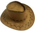 thumbnail image 3 of GILIGEGE Cowboy Cowgirl Hat for Men Women Classic Western Outback Cattleman Canvas Summer Beach Panama Sun Hats Women Men Summer Cowboy Hat Shapeable Wide Brim Sun Hat, 3 of 3