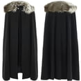 thumbnail image 3 of Capa gótica Medieval Vintage para Cosplay, disfraz de Steampunk, Unisex, renacisan Cuello de piel, capa pirata, vestido de Halloween, 3 of 5