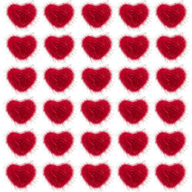 Pom Pom en forma de corazón para uñas - Pom Pom 3D magnético desmontable para decoración de uñas con base magnética para diseño y decoración de uñas Adepaton CPB-DE-LYY456-9