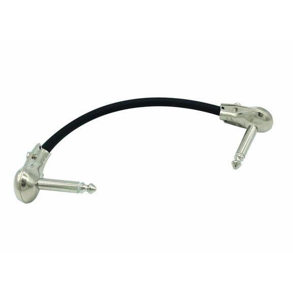 AMERICAN RECORDER 6" Guitar Patch Cable with Dual Flat Right Angle