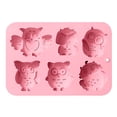 thumbnail image 2 of Pastry Mold DIY Non-stick Convenient 6 Grids Owl-Shaped Chocolate Making Dessert Mold, 2 of 5