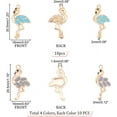 thumbnail image 5 of 50pcs Flamingo Charms Alloy Enamel Flamingo Pendants Beads Findings Flamingo Dainty Dangle Pendant for Jewelry Making, 5 of 8