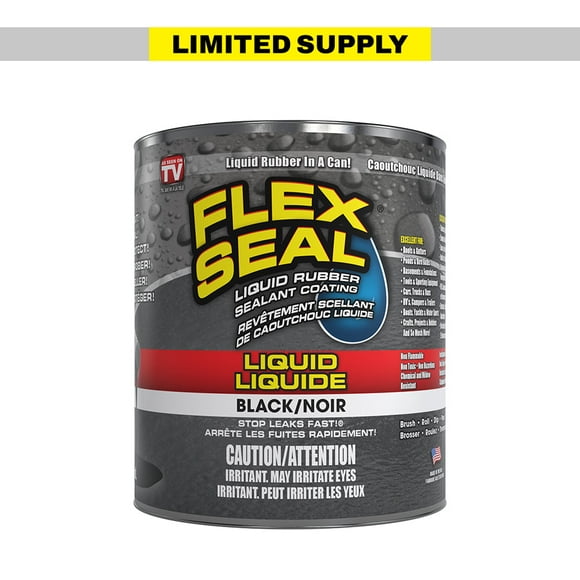 Flex Seal Liquid Rubber in a Can, Black, 32-oz