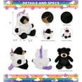 thumbnail image 6 of DolliBu Black Bear Unicorn Plush Stuffed Animal Toy - Super Soft Bear Unicorn Dress Up with Removable Plush Unicorn Outfit, Cute Bear Unicorn Fantasy Plush Gift with White Unicorn Dress - 9 Inches, 6 of 6