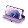 thumbnail image 4 of Allytech Galaxy S21 Plus Case Wallet, 9 Credit Cards Cash Holder Ziiper Wallet PU Leather Folio Flio Bling Sparkly Kickstand Shockproof Case Cover for Samsung Galaxy S21+ Plus 6.7", Purple, 4 of 7