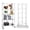 White, variant on Calmwrd No-Assembly Folding Bookshelf Storage Rack Shelves with Castors 4 Tiers Vintage Bookcase Standing Racks Multifunctional Plant Flower Stand Study Organizer for Home Office (White)