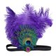 thumbnail image 4 of Jumpingount Womens Peacock Feather Fascinator Headpiece Headband Purple Dress Fancy Type2, 4 of 6