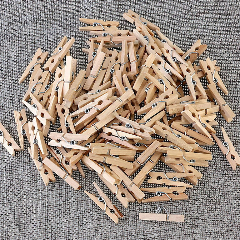 Maks Guzz Craft 100-Pack Of 1.0 Inch (25Mm) Mini Clothespins Wood. Mini  Natural Wooden Clothespins For Home School Arts Crafts Decor Diy Screen, -  100-Pack Of 1.0 Inch (25Mm) Mini Clothespins Wood.