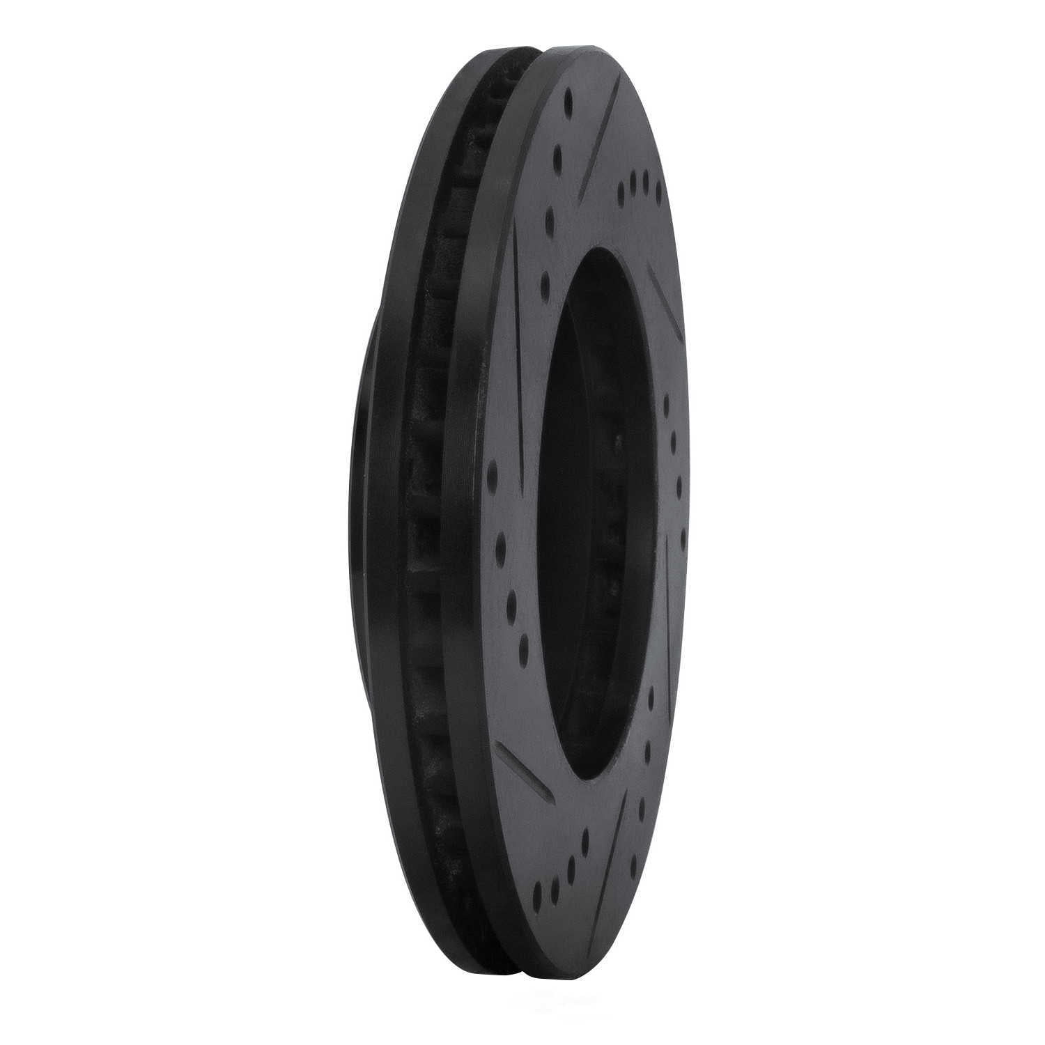 Dynamic Friction Company 633-76051R DFC Brake Rotor - Drilled And Slotted - Black