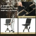 thumbnail image 4 of Hunting Chair 360 Degree Silent Swivel Folding Chair for Blinds, 2 Legs Adjustable Height Comfortable Stable Hunting Seats, Portable Ground Hunting Chair, 400LBS, 4 of 5