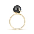 thumbnail image 2 of ANGARA Tahitian Cultured Pearl Ring with Spiral Metal Loop in 14K Yellow Gold for Women | June Birthstone, Birthday, Anniversary, Jewelry Gift for Women | Pearl Ring, 2 of 8