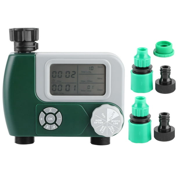 Controlador de sistema de riego con temporizador de doble salida y pantalla grande inteligente