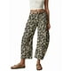 thumbnail image 1 of Pantalones Vaqueros para Mujer, Informales, de Tiro Medio, con Estampado de Leopardo, Pierna , Holgados, Cortos, Hasta el Tobillo Negro S, 1 of 7