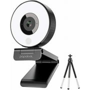 Live Streaming Webcam PAPALOOK Fixed Focus StreamCam with Tripod FHD 1080p