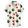 thumbnail image 2 of Yusimy Mens Short Sleeve Button Down Shirt with Valentine Day Print Collar Casual Shirt for Everyday Wear, 2 of 4