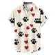 thumbnail image 3 of Ceisia Men's Casual Valentine's Day Short Sleeve Shirt Pet & Heart Print Regular Straight Fit Turn-Down Collar Spring Summer Shirt Gift, 3 of 4