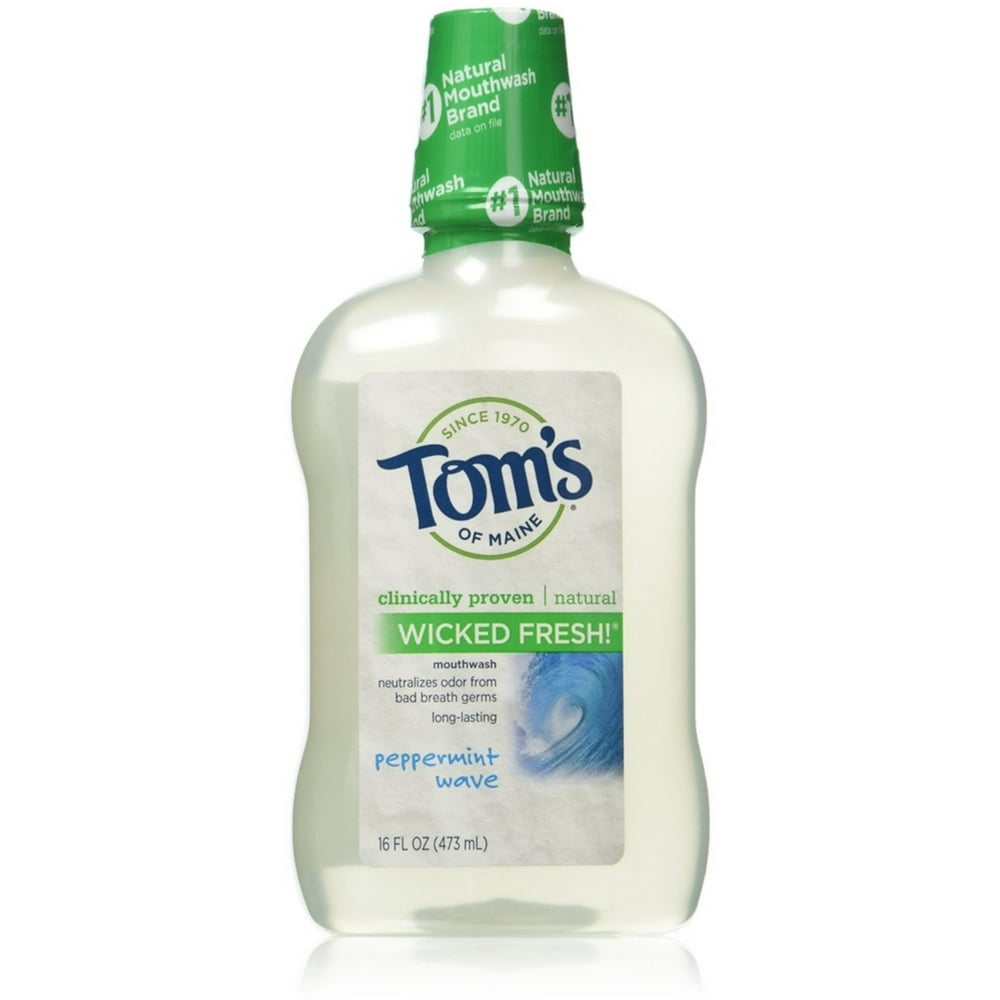 Tom's of Maine Wicked Fresh! Mouthwash, Peppermint Wave 16 oz Walmart
