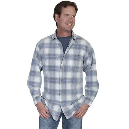 Scully - Scully Western Shirt Mens Long Sleeve Corduroy Plaid Button TR ...