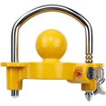 thumbnail image 1 of KAIYANG Cerradura de bola de remolque ajustable universal para remolque de 50 mm, 1-7/8, 2, 2-5/16, incluye 2 llaves, color amarillo, 1 of 5
