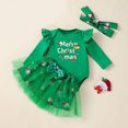 thumbnail image 5 of mgoYE Baby Girl Christmas Outfit Newborn Infant My First Christmas Dress Tutu Skirt with Headband Set, 5 of 5