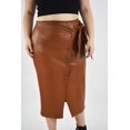 thumbnail image 1 of Falda midi efecto piel Roman Fashion /Tallas Extras, 3133 (Camel) cafe 38, 1 of 7
