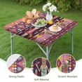 thumbnail image 4 of Ethnic Figure and Pattern Square Fitted Tablecloth with Elastic Edge,Square Table Cover,Washable Elastic Table Cover for Home Kitchen Party Decor 36"x36", 4 of 6